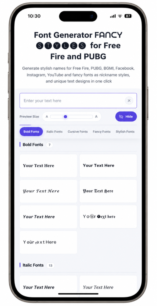 font generator mobile preview 1